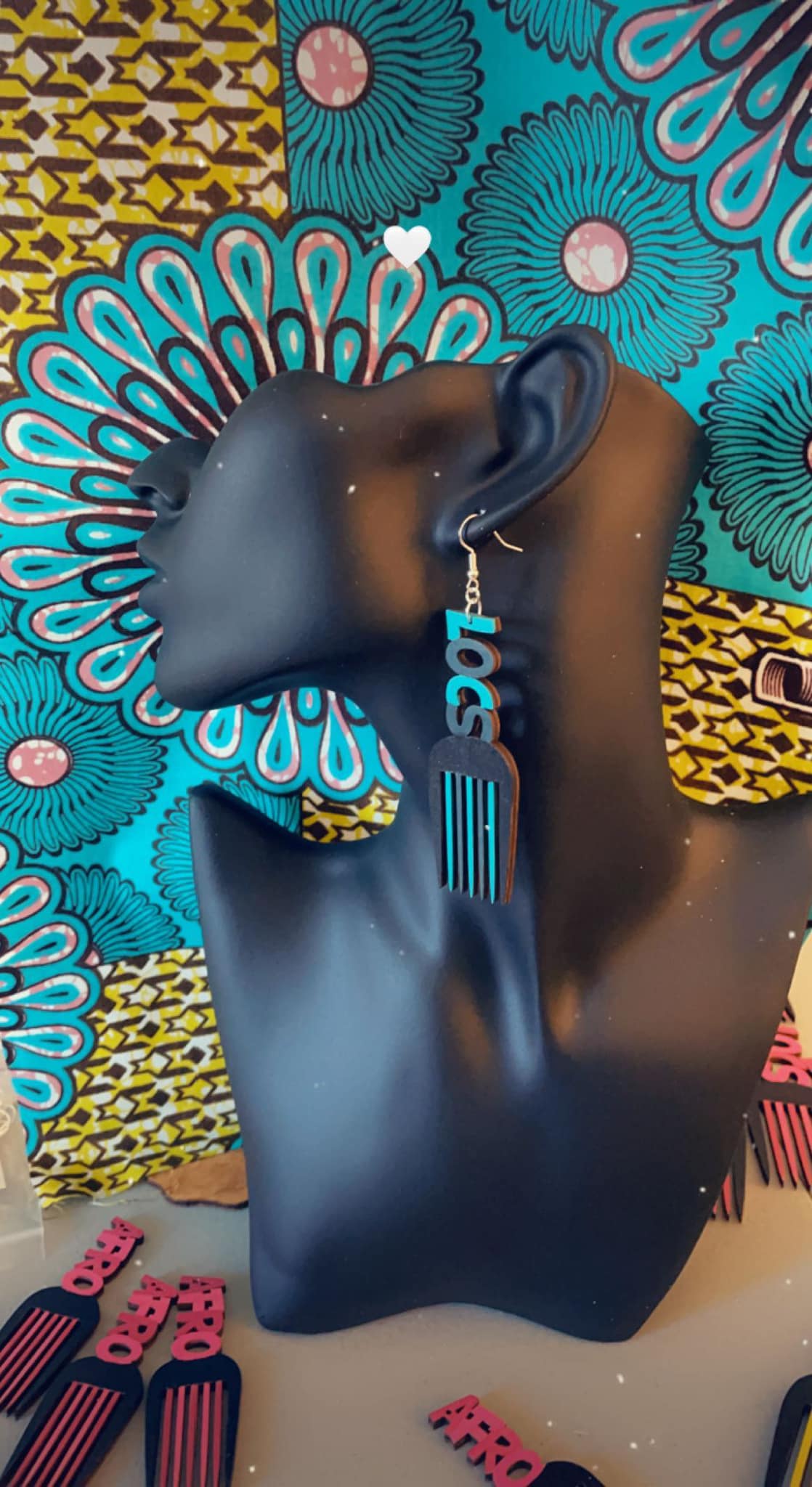 Hand-Painted Small LOCS Earrings