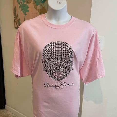 🎀 Breast Cancer Awareness Rhinestone T-Shirt 🎀