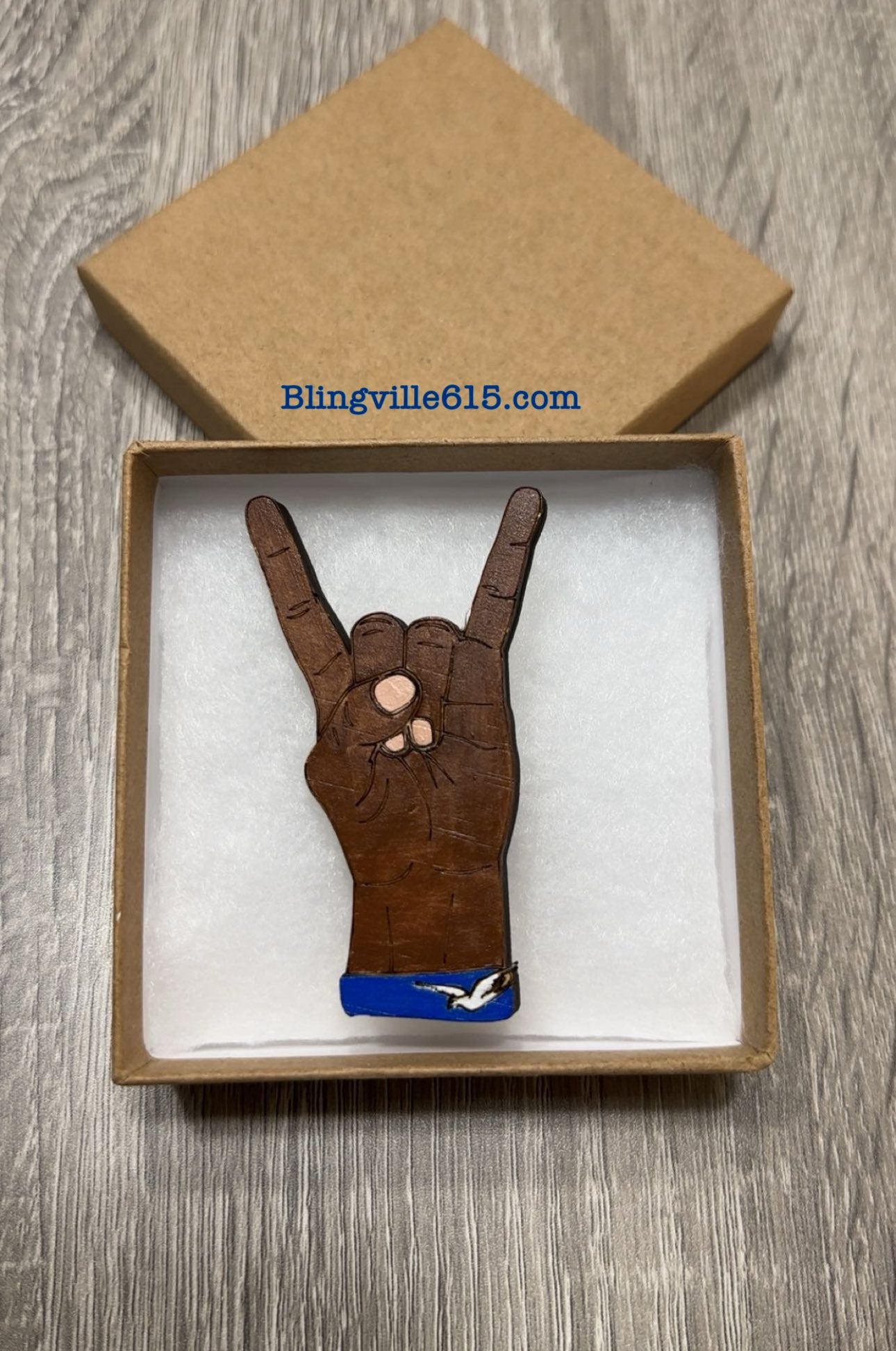 D9 Hand-Painted Hand Sign Pindant