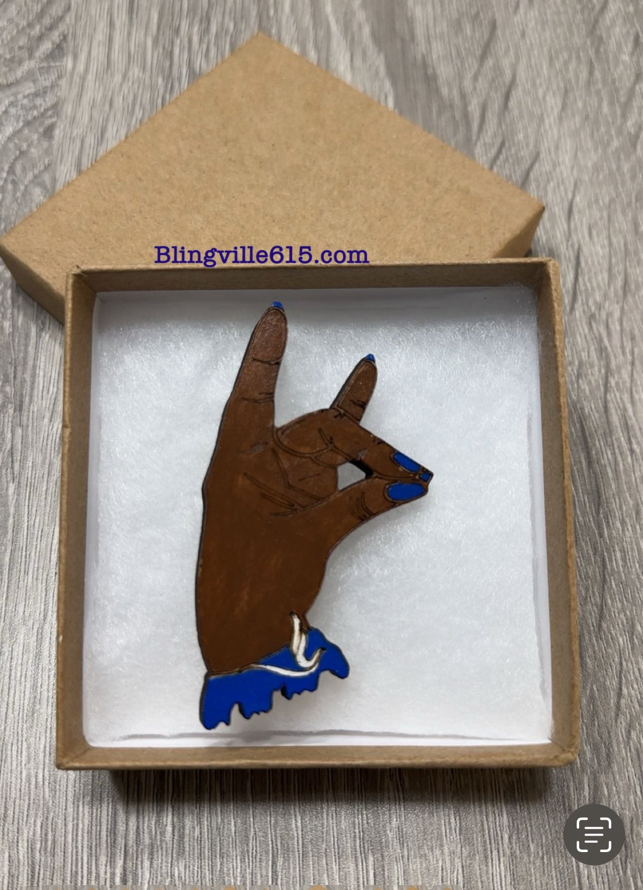 D9 Hand-Painted Hand Sign Pindant
