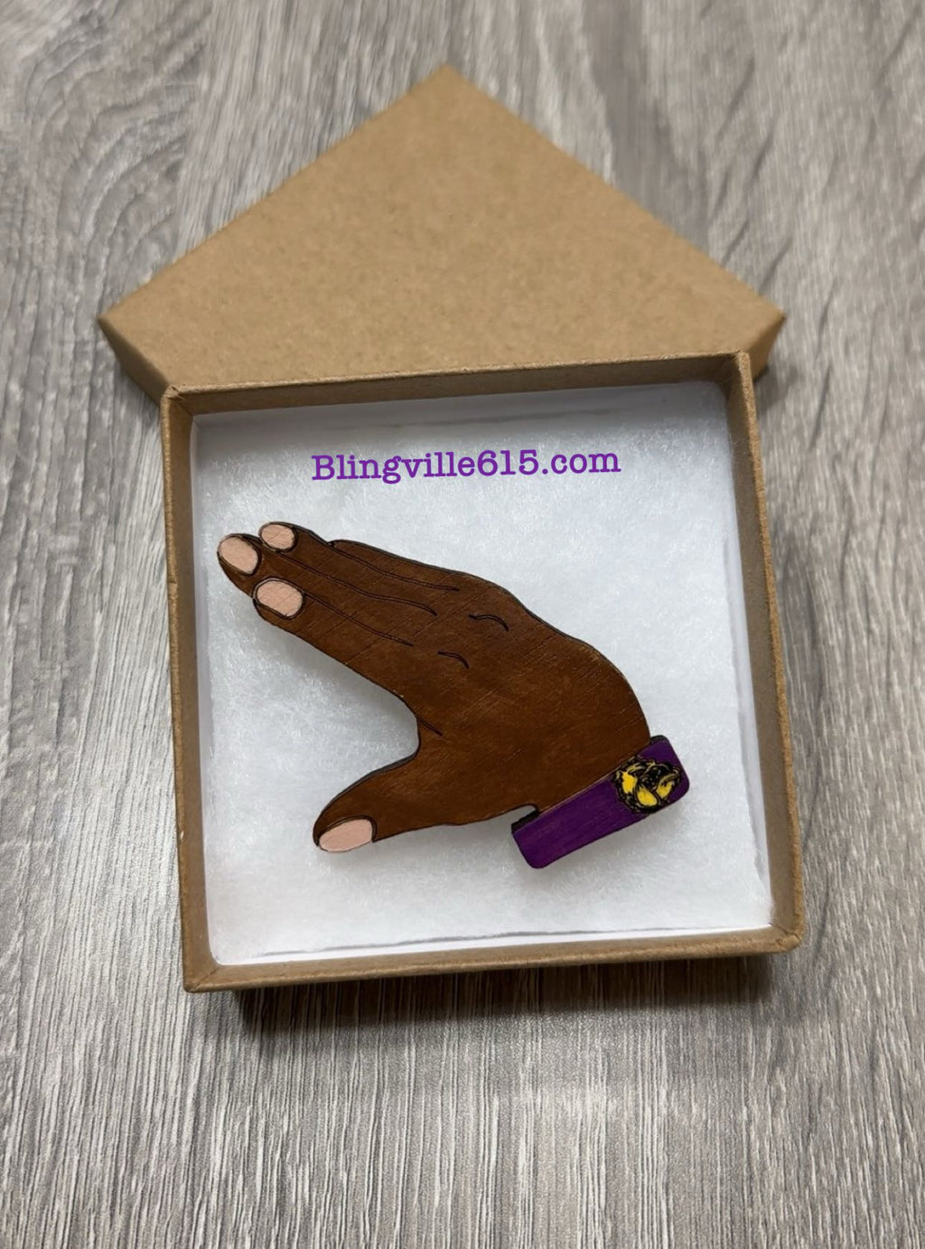 D9 Hand-Painted Hand Sign Pindant