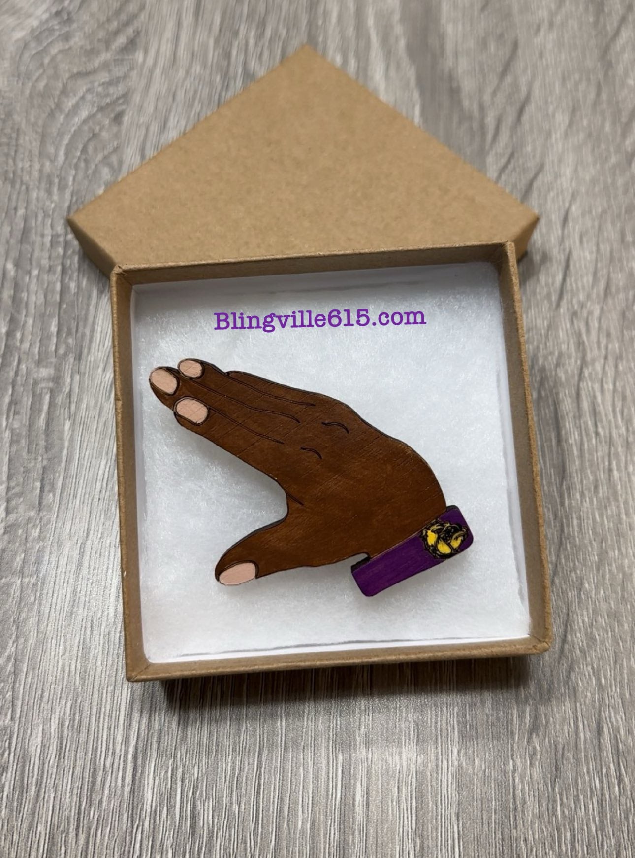 D9 Hand-Painted Hand Sign Pindant